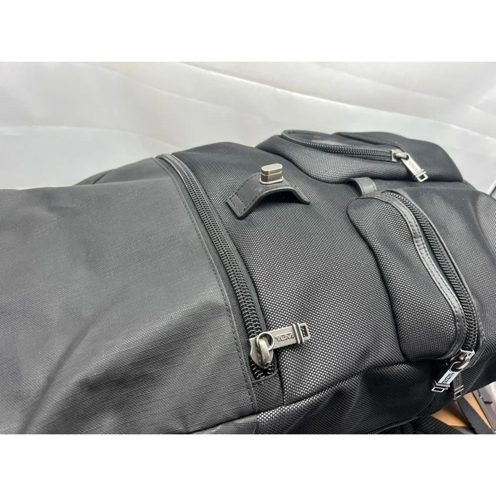 TUMI ALPHA BRAVO "Luke" Roll-Top Backpack Bag Silver Ballistic Nylon 223388RS2 - Picture 11 of 15